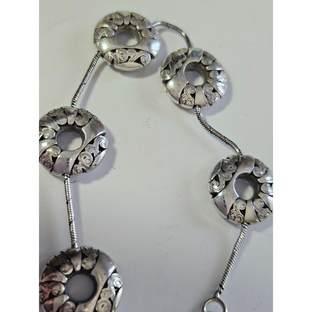 Brighton silver plated retired kismet bracelet 7-7.75"